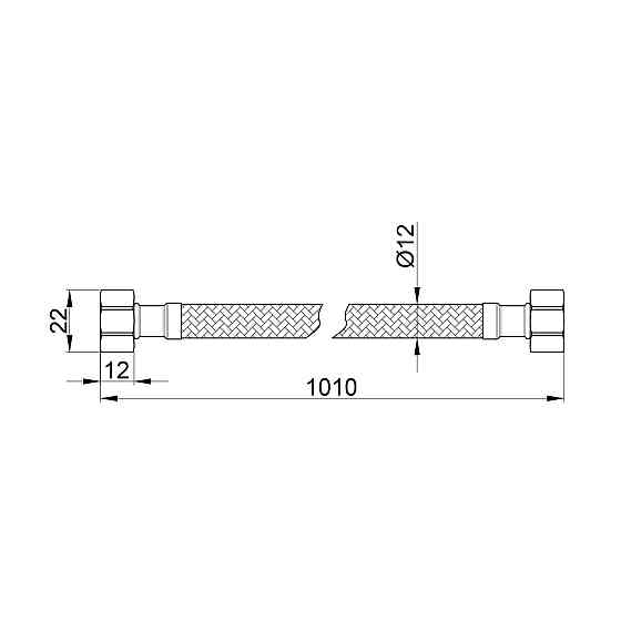 Гнучка підводка для води Thermo Alliance Standart 100 см ГГ SD397W100 Київ