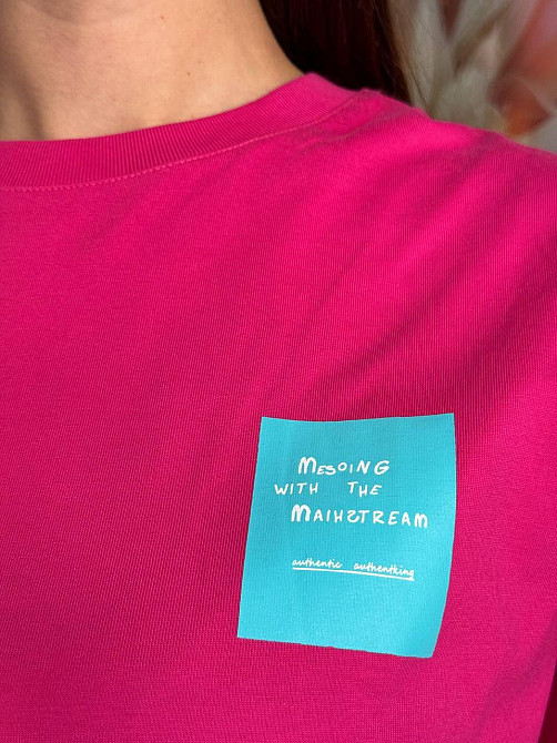 Жіночий стильний зручний лонгслів кулір-турецький бавовна Малиновий Одеса - фото 2