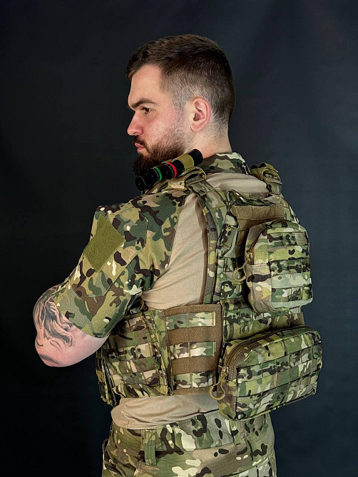 Тактическая плитоноска мультикам Yakeda с итогами тактическая плитоноска бронежилета на системе молли   WAR Львов - изображение 5