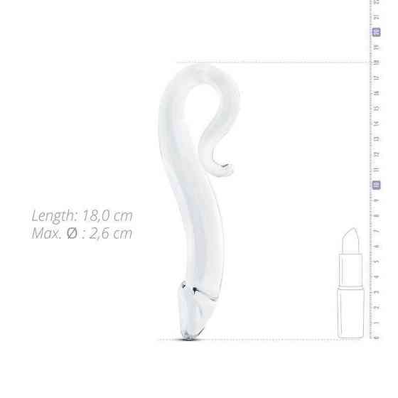 Скляний дилдо Gildo Glass Dildo No. 14, реалістична головка Sex Aura Київ