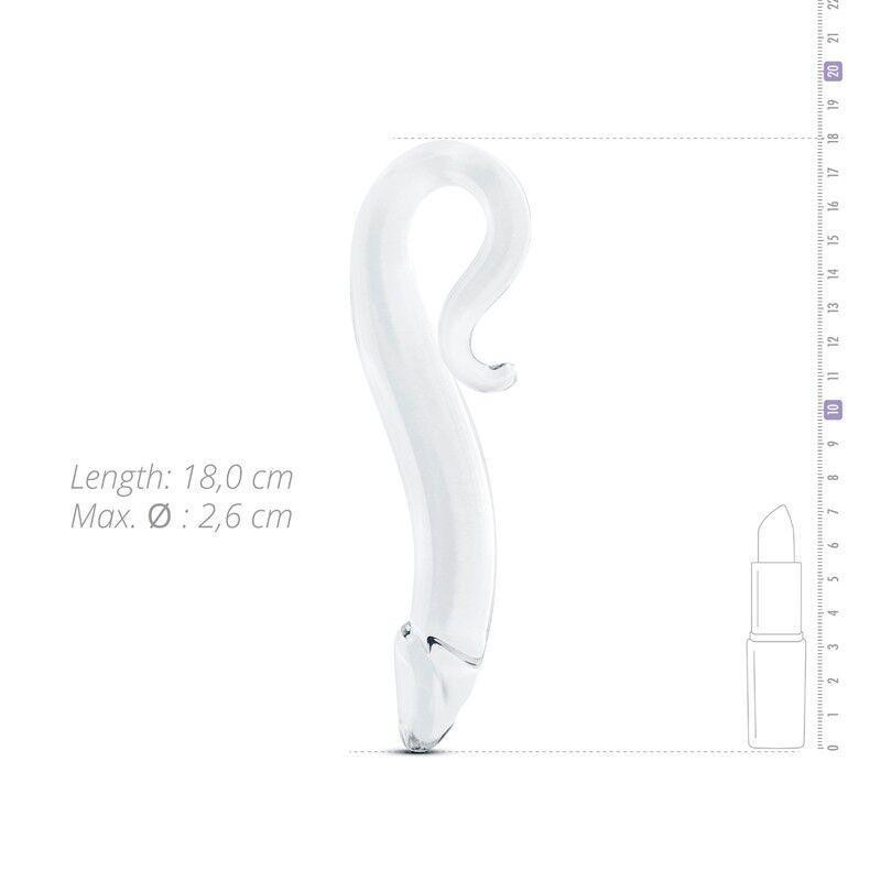 Скляний дилдо Gildo Glass Dildo No. 14, реалістична головка Sex Aura Київ - фото 2