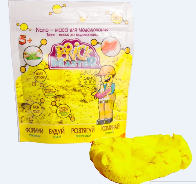 Nano-маса для моделювання TM Brick Master (жовтий) 200г, шт Киев - изображение 1