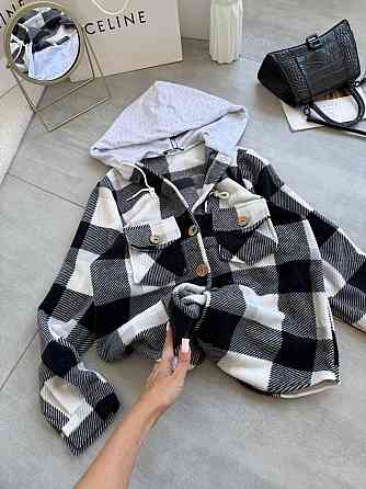 Женская теплая оверсайз рубашка с капюшоном турецкий двусторонний флис Полар Серый, 48/52 Одесса