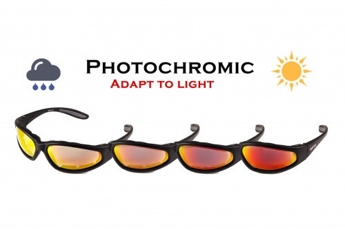 Окуляри фотохромні (захисні) Global Vision Hercules-1 PLUS Photochromic (G-Tech™ red) Anti-Fog, фотохромні дзеркальні червоні Запоріжжя - фото 6