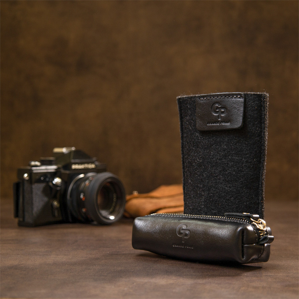 Кожаная ключница GRANDE PELLE 11387 Черный Киев - изображение 1