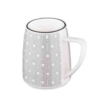 Чашка Ardesto Lamberto, 360мл, порцеляна, біло-сірий (AR3051) Винница