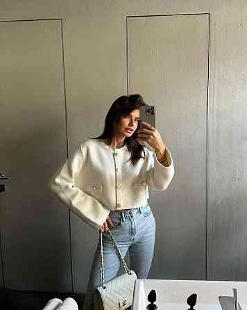 Женский теплый элегантный костюм в стиле олд мани из плотной ангоры вязки 46/48 Одесса