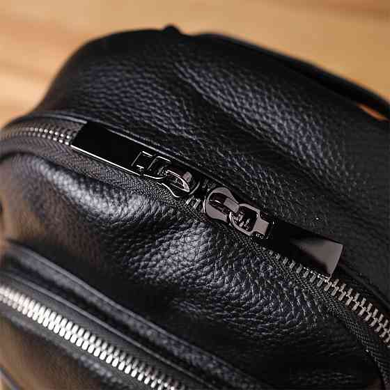 Жіночий рюкзак з натуральної шкіри Vintage 23062 Чорний Київ