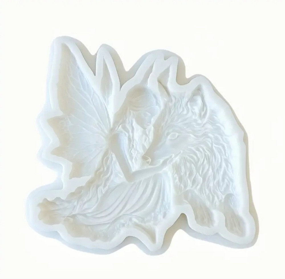 Силиконовая форма Волк 10 на 9 см серый Киев - изображение 2