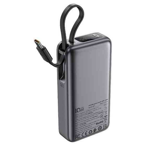 Зовнішній акумулятор ACEFAST M7 PD30W power bank with cable 10000mAh, Black Київ