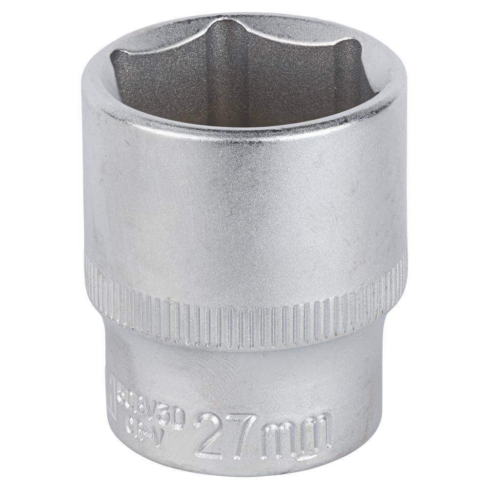 Насадка шестигранна коротка 1/2" 27 мм CrV mid SIGMA (6071271) Київ - фото 1