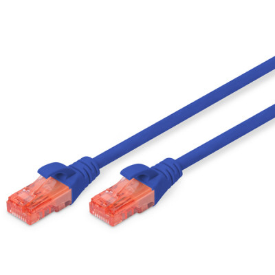 Патч-корд 1м, CAT 6 UTP, AWG 26/7, Cu, LSZH, blue Digitus (DK-1617-010/B) Винница - изображение 1