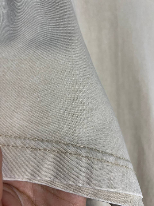 Футболка жіноча A-N 48020 базова оверсайз подовжена вільний крій варена тай дай one size, бежевий, one size Київ - фото 5