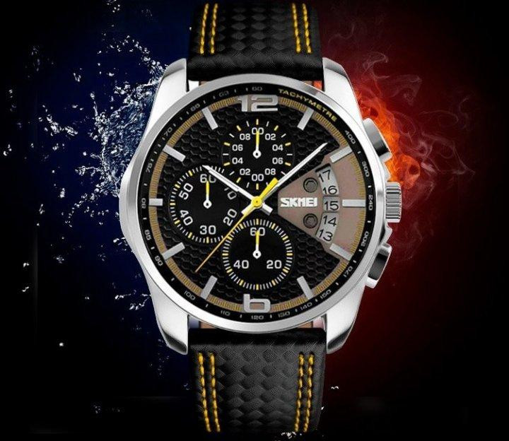 Чоловічий годинник Skmei 9106 Spider Жовтий Вінниця - фото 4