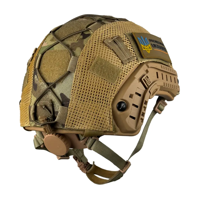 Защитный кевларовый шлем Fast Helmet NIJ IIIA (Койот) + Кавер (Мультикам) S Винница - изображение 9