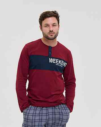 Чоловіча піжама зі штанами в карту — Weekend Tom John 93426 XL Київ