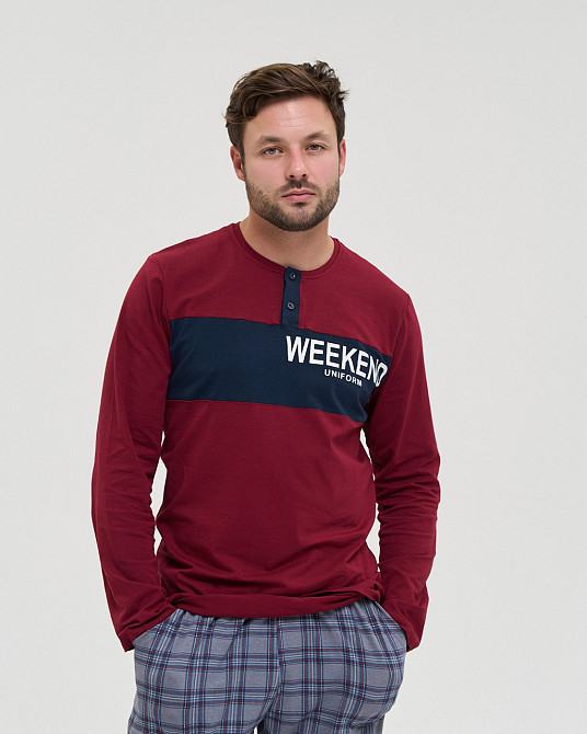 Чоловіча піжама зі штанами в карту — Weekend Tom John 93426 XL Київ - фото 5