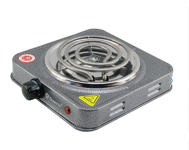 Електрична плитка Domotec MS-5801 з 1 конфоркою, 1000 Вт, сірого кольору — компактна та зручна модель Одеса - фото 4