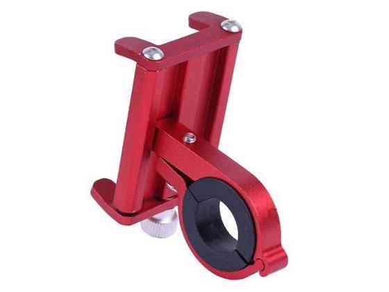 Держатель телефона HFCM-08  (крепление на руль), алюминий, красный Мукачево