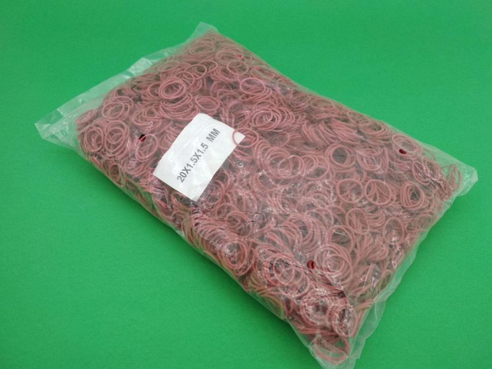 Резинка для денег фиксирующая  №20 ( красная)*1,5мм  1 кг 