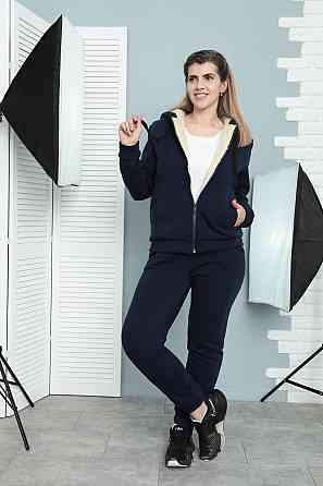 Зимовий спортивний костюм на хутрі "Nord" оптом | Батал Темно-синій, 50-52 Київ