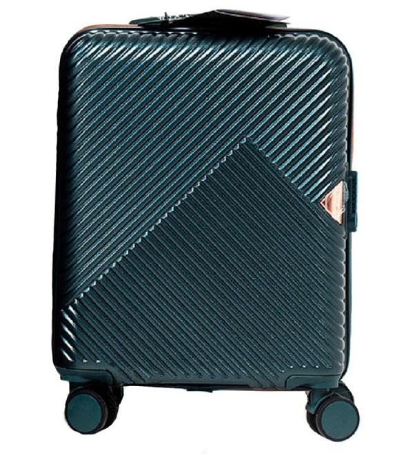 Валіза пластикова WINGS WN01 мала 55 см темно-зелена Київ - фото 1