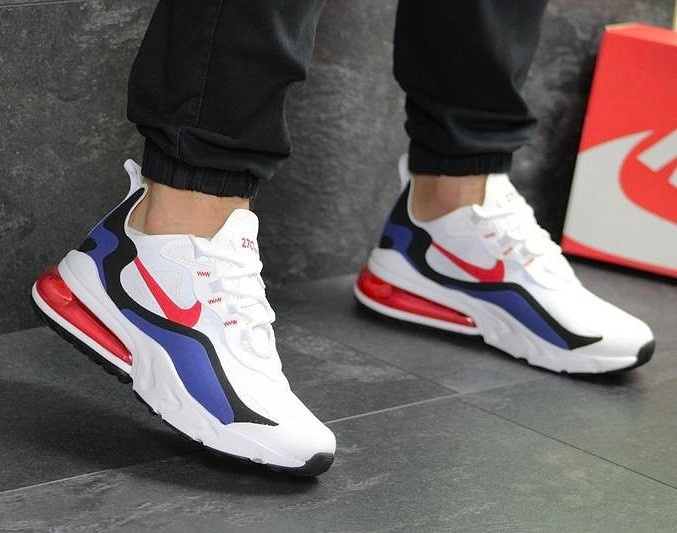 Кроссовки Nike 270 Сеточка Мужские Белые Найк с Амортизацией (размеры: 41,42,43,44,45) Видео Обзор - 53-5 Днепр - изображение 2