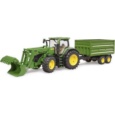 Спецтехника Bruder трактор John Deere 7R 350 с погрузчиком и прицепом (03155) Винница - изображение 7