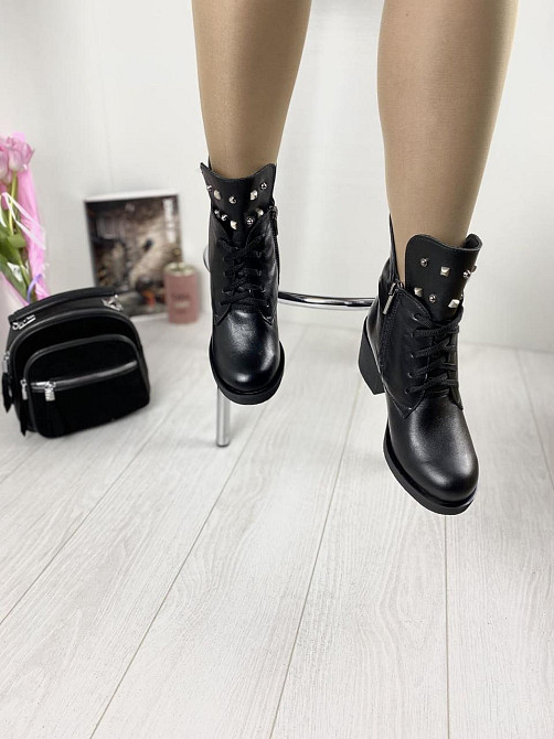 Черевики жіночі LaDi чорні натуральна шкіра зима 36р. 37р. (2211) Коломыя - изображение 2