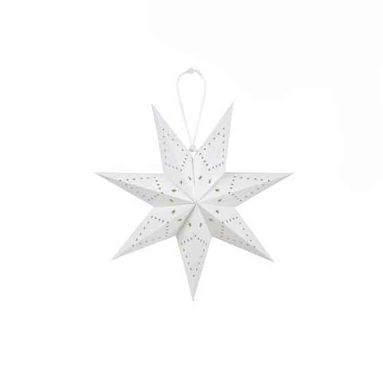 Бумажная подвесная звезда с узором 35 см белый Киев