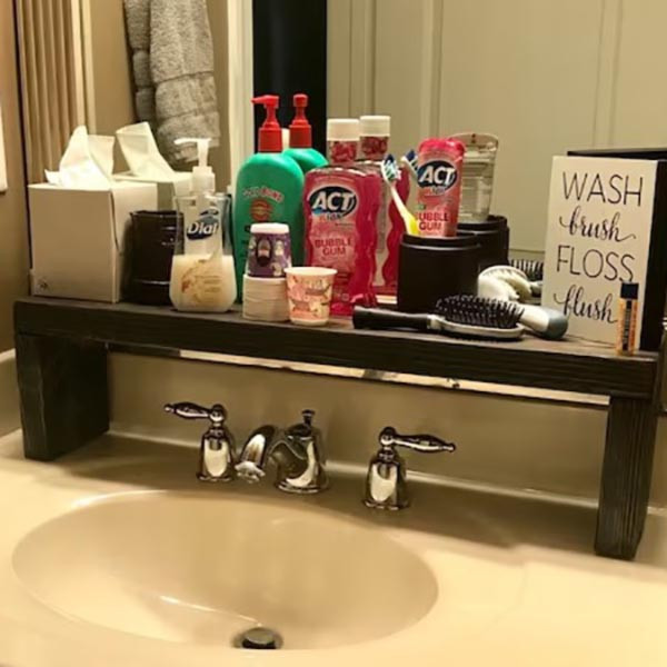 Настільна полиця для ванної "Боусол 15х50" венге Миколаїв - фото 1