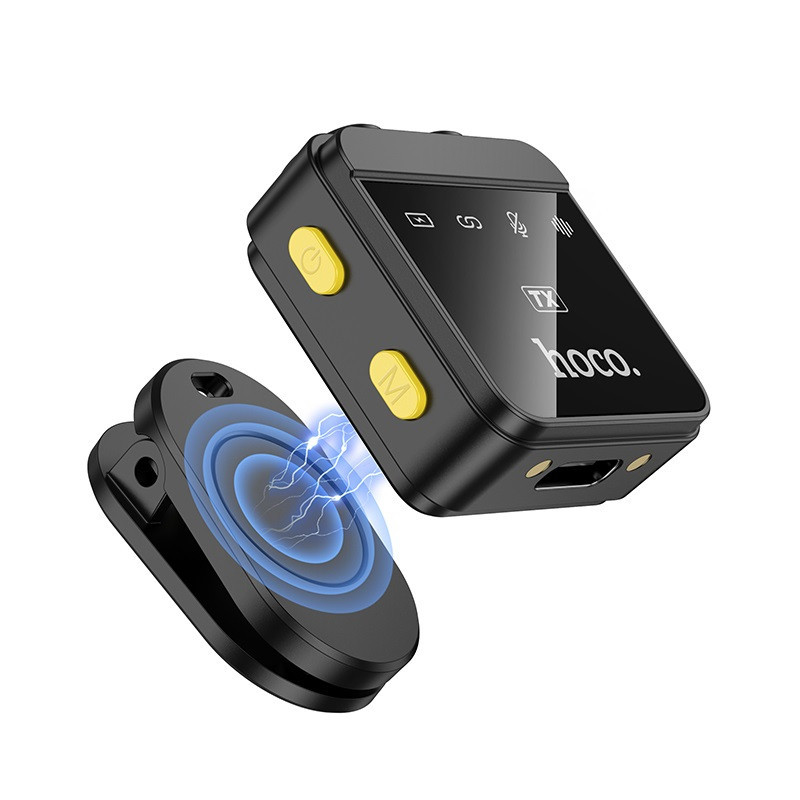 Бездротова мікрофонна система HOCO L17 magnetic dual-mic (iP/Type-C) Black Киев - изображение 13