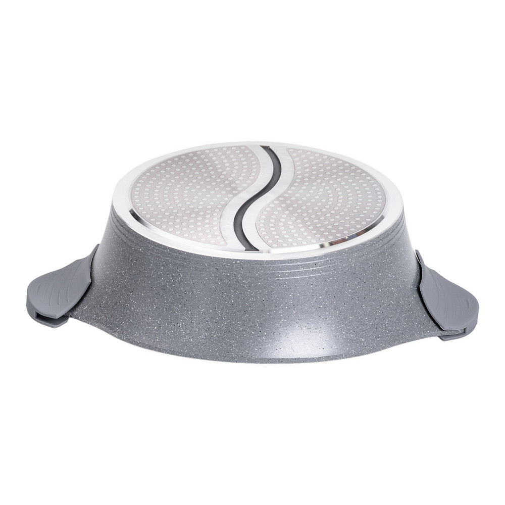 Кастрюля алюминиевая 30 см с мраморным покрытием серый Киев - изображение 4