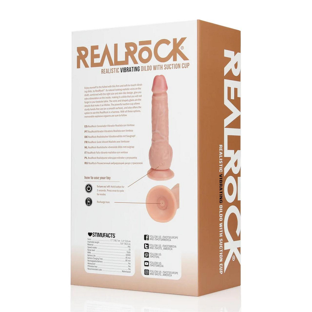 Вибратор Regular Straight Cock with Balls - 7 / 18 cm - Flesh Sex Aura Киев - изображение 4