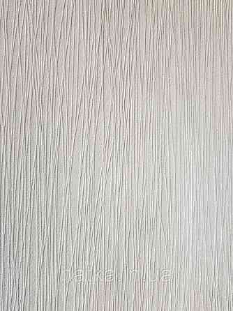 Шпалери вінілові на флізеліні Marburg Chelsea 0.53х10 однотонні бежеві тонкі сріблясті смужки Київ