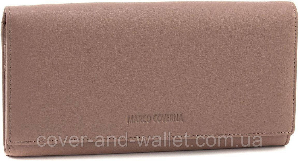 Пудровый женский кошелек из итальялистки кожи на магнитной застежке Marco Coverna Киев - изображение 1