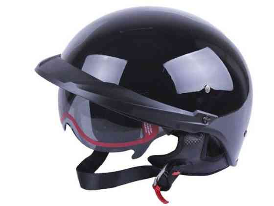 Шлем мотоциклетный MD-513-1, черный глянцевый с черным стеклом, size XL Мукачево