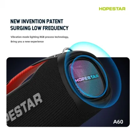Портативна колонка Hopestar A60 Bluetooth 5.1, 18000 мА·год, RGB, AUX, USB, FM, стильний дизайн Одеса