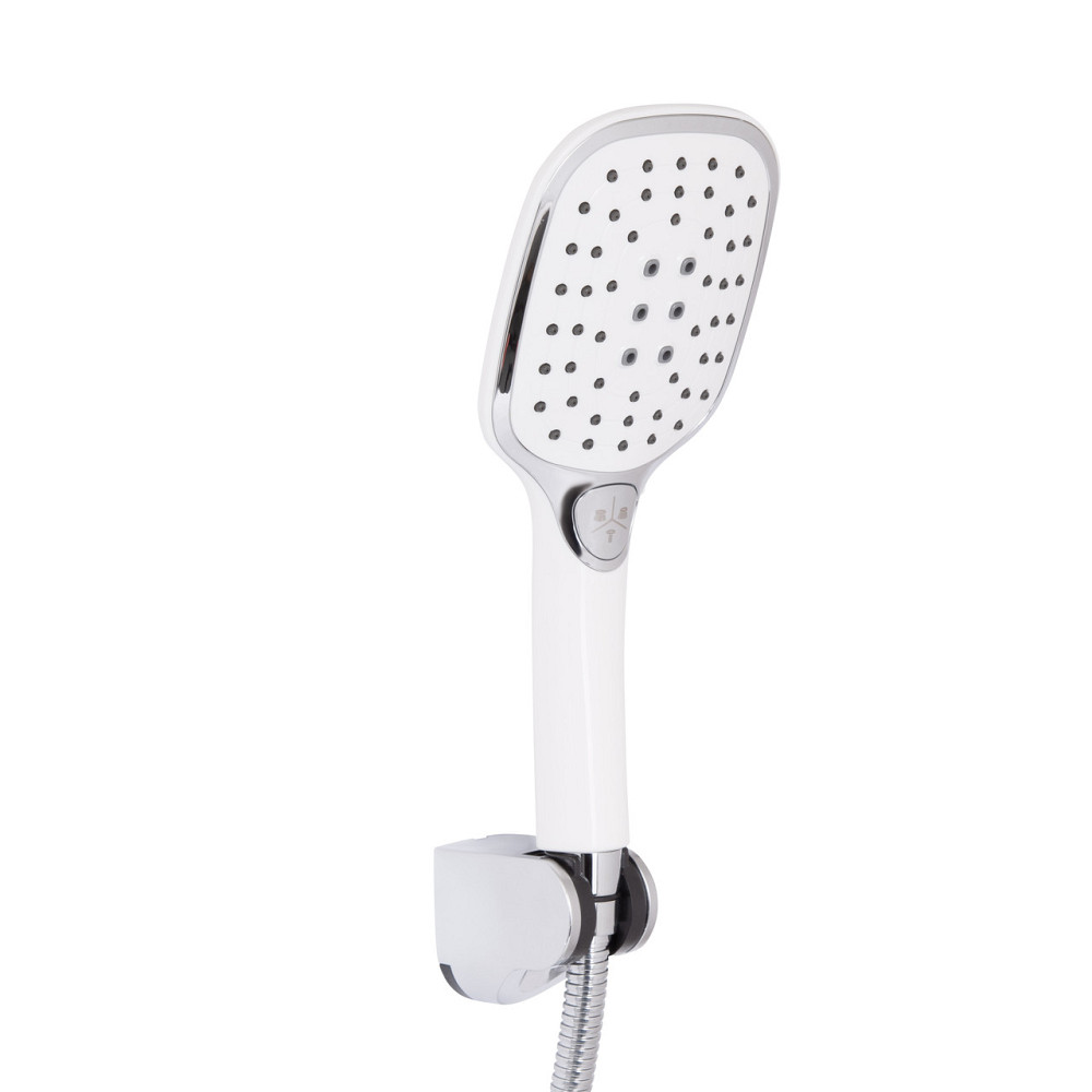 Змішувач для ванни Qtap Grand (з душовим гарнітуром) QTGRAWCR006 Chrome/White Київ - фото 5
