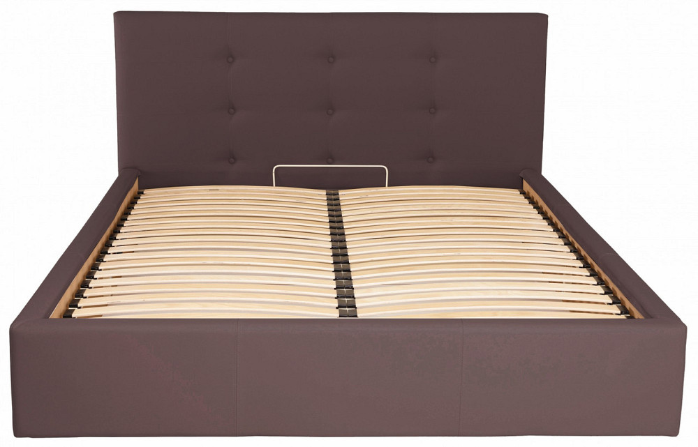 Ліжко Двоспальне Manchester VIP 160 х 190 см Fly 2231 З додатковою металевою цільнозварною рамою Темно-коричневий Київ - фото 10