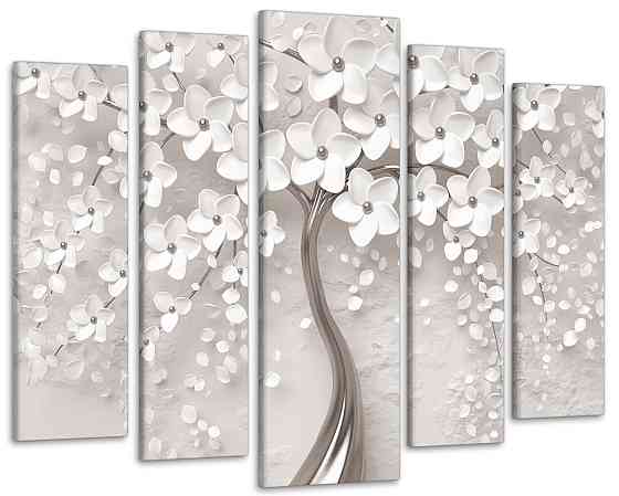 Модульна картина у вітальню / спальню Абстракція Дерево Art-457_5 ( 80х118см ) Київ