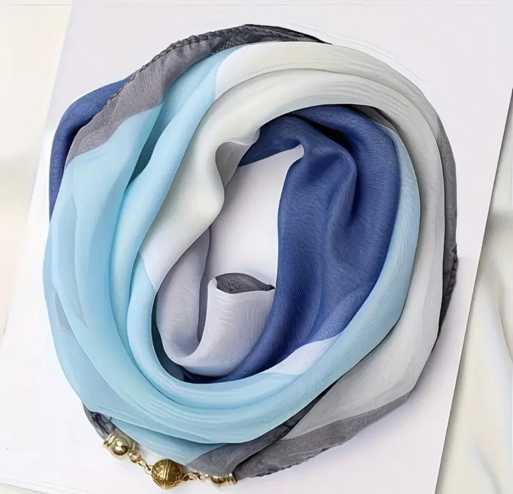 Шарф жіночий з магнітною застібкою Блакитний Сміла - фото 1