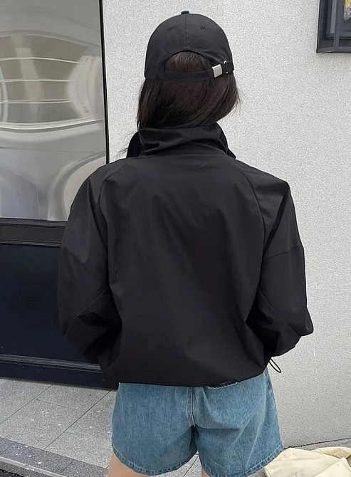Женская повседневная оверсайз ветровка без капюшона плащевка Одесса - изображение 4