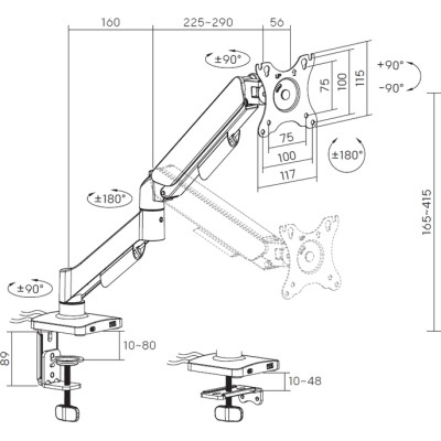 Кронштейн OfficePro MA511B Вінниця - фото 5