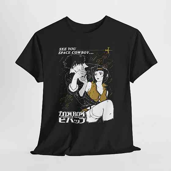 Футболка аниме Спике Спиегел Ковбой Бебоп оверсайз (S/M/L) Черний AnimeJ0691 Днепр