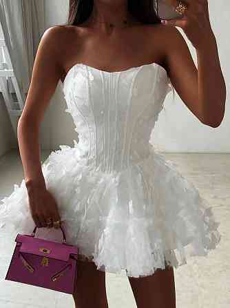 Жіноча романтична приваблива мініплаття костюмна + фатин метелика (на підкладці) Білий, 42/44 Одеса