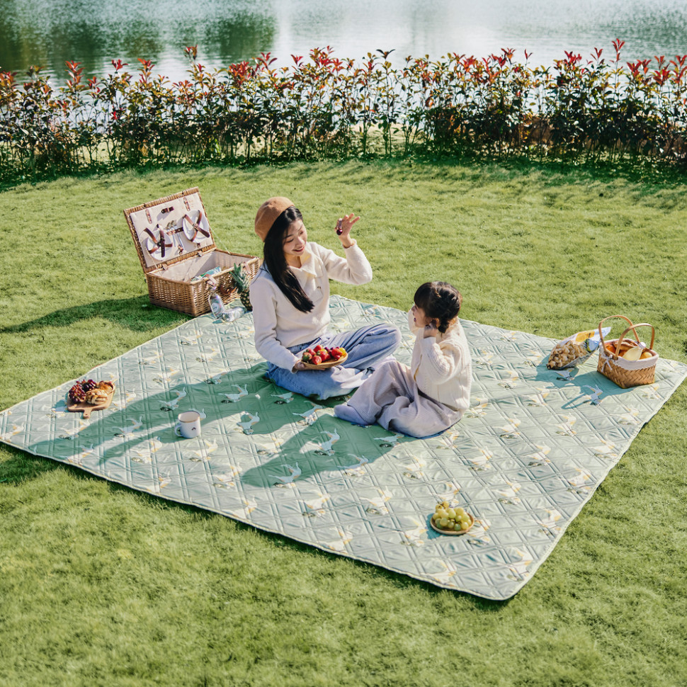 Килимок для пікніка Naturehike CNK2350WS010 210*240 см, блакитний із принтом Київ - фото 5