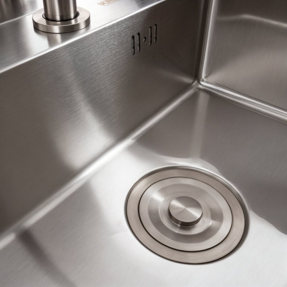 PLATINUM Кухонна мийка CM 47*38 прихована нержавійка Platinum Handmade + змішувач Киев - изображение 7