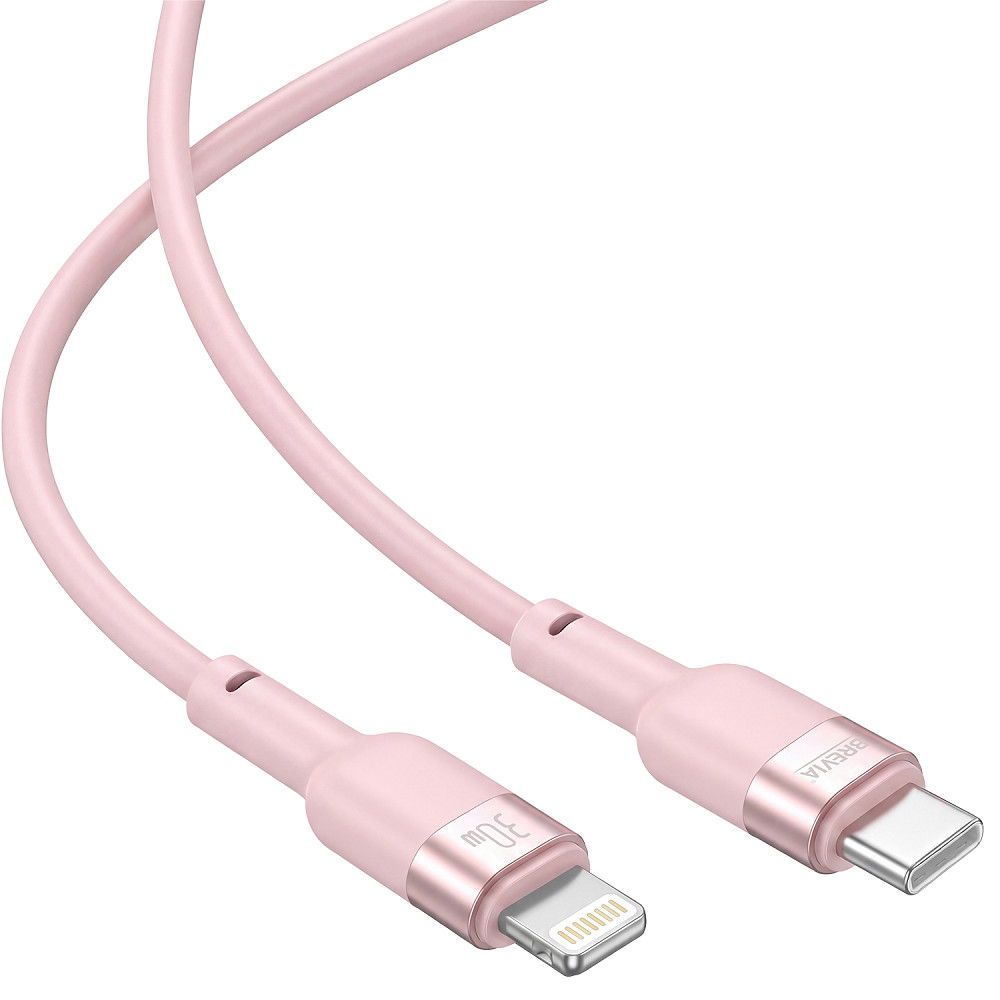Кабель Brevia Type-C to Lightning 30W 1,2м, рожевий box (52120PCLC1) Львів - фото 3