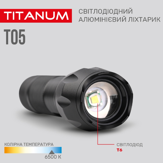 Ліхтарик LED портативний 300Lm 6500К 3*AAA/18650 TLF-T05 Titanum Житомир - изображение 9